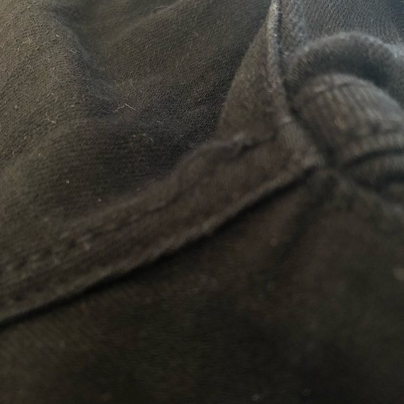 Frame Le Skinny de Jeanne Size 27 Distressed Black with Holes Film Noir - Picture 16 of 16